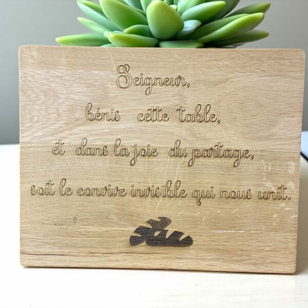 Cadre "Seigneur, bénis cette table"