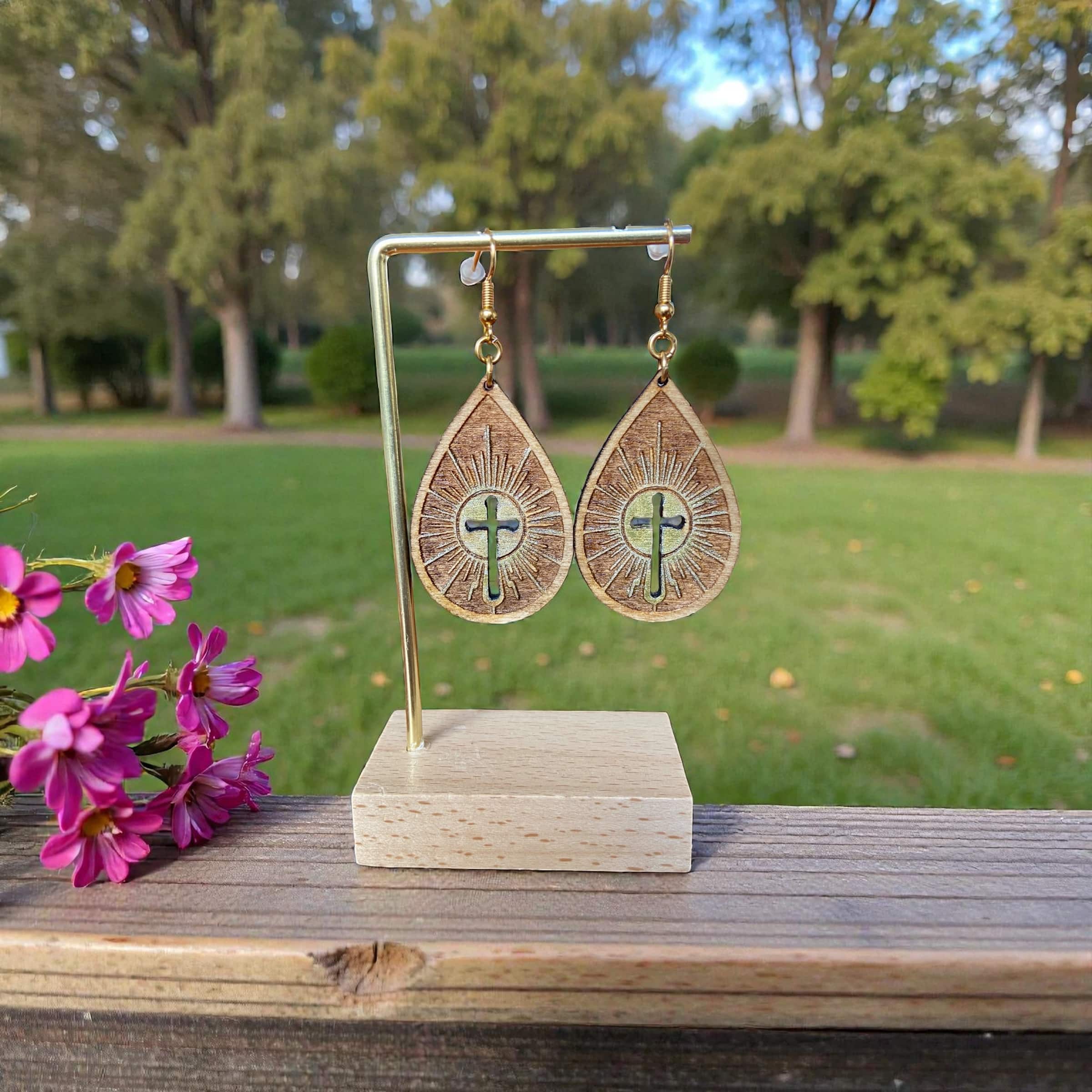 Boucles d'oreilles: Sainte Claire d'Assise