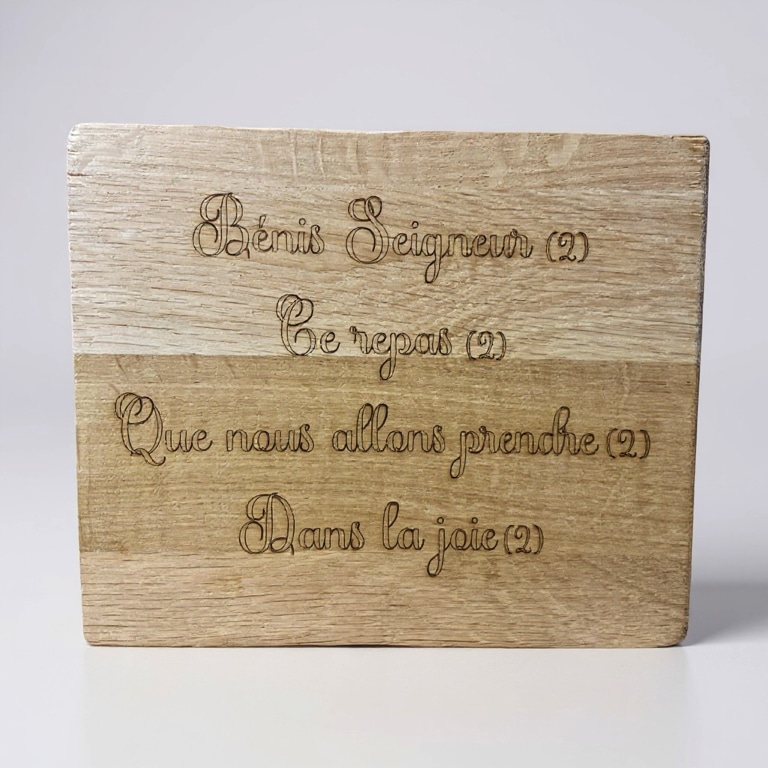 Cadre "Bénis Seigneur ce repas"